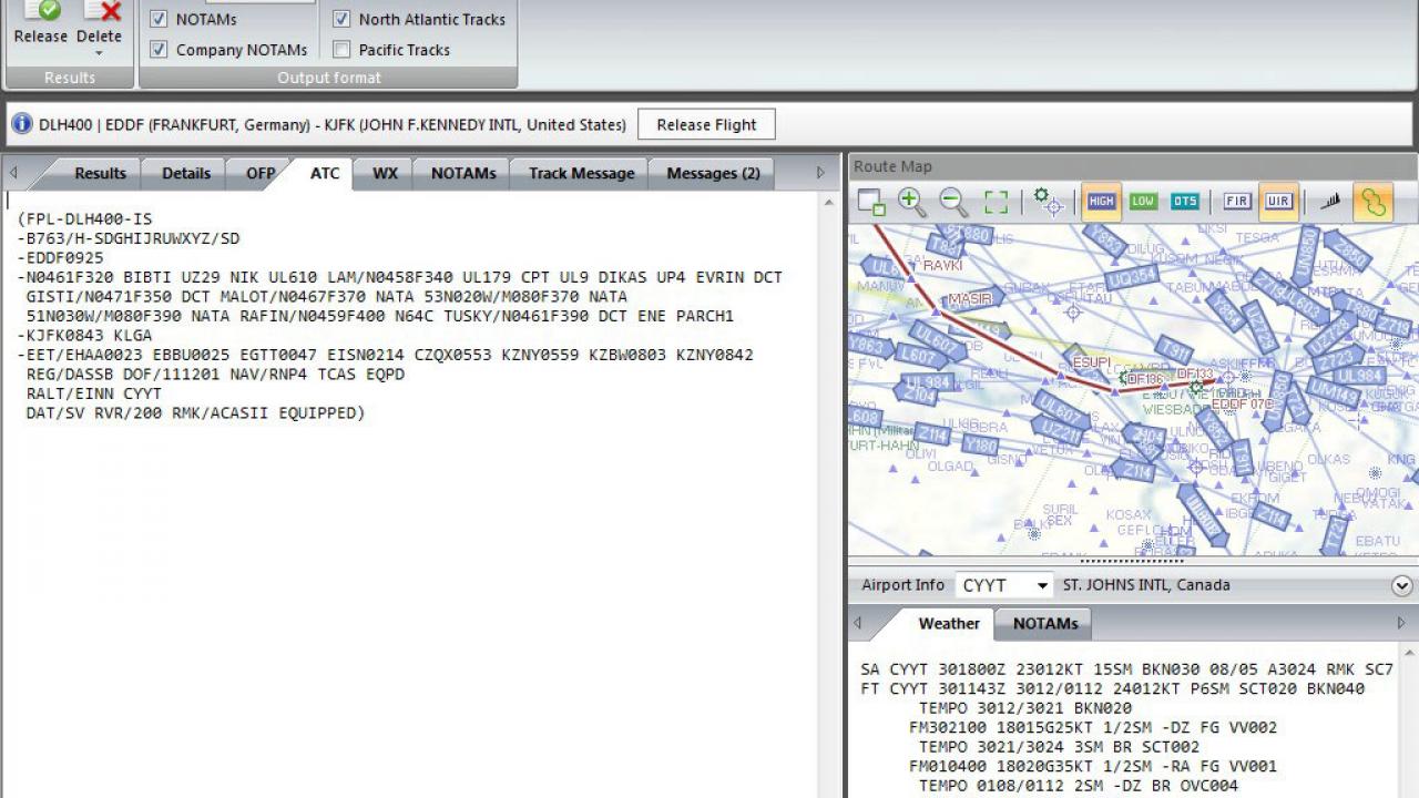 План полета для fsx