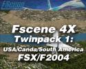 FScene 4X Twinpack #1: USA/Canada/South American for FSX & FS2004