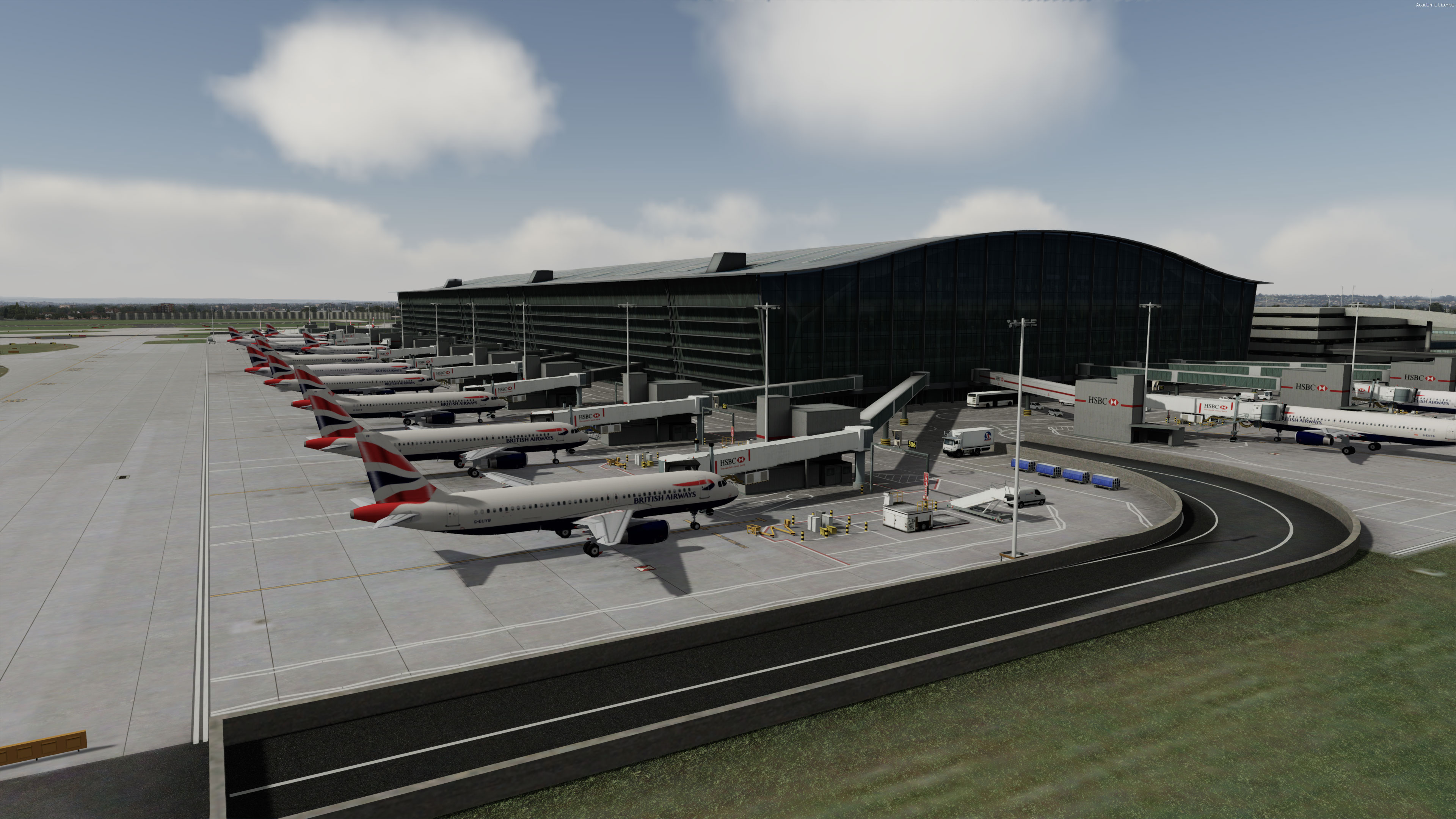 Mega Airport London Heathrow Professional Scenery for P3D by Aerosoft